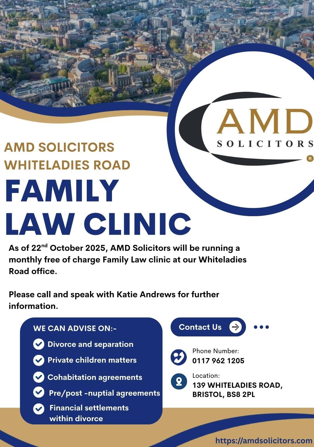 Family Law Clinic - Whiteladies Road Office - AMD Solicitors, Bristol